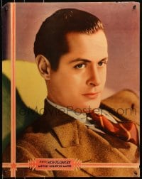 8s113 ROBERT MONTGOMERY personality poster 1930s portrait of the MGM leading man in brown suit!