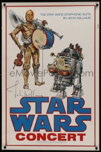 8s001 STAR WARS CONCERT signed 24x37 music poster 1978 by John Williams, great image & ultra rare!