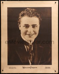 8s123 WILLIAM FARNUM personality poster 1910s head & shoulders portrait of the Fox Film leading man!