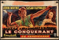 8t407 CONQUEROR Belgian 1961 barbarian John Wayne, sexy Susan Hayward!