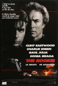 8t451 ROOKIE Belgian 1990 Clint Eastwood directs & stars with Charlie Sheen, Raul Julia!
