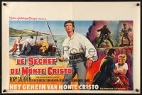8t458 SECRET OF MONTE CRISTO Belgian 1961 Rory Calhoun, Patricia Bredin, a mystery map to treasure!