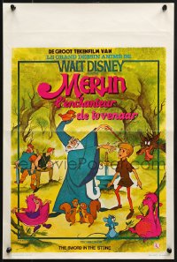 8t468 SWORD IN THE STONE Belgian R1980s Disney's cartoon story of young King Arthur & Merlin the Wizard!
