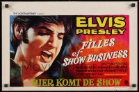 8t477 TROUBLE WITH GIRLS Belgian 1969 great gigantic close up art of singing Elvis Presley!