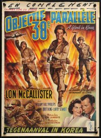 8t484 YANK IN KOREA Belgian 1951 Lon McCallister, great image of charging front line soldiers!