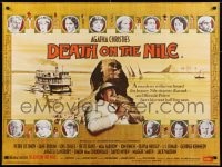 8t207 DEATH ON THE NILE British quad 1978 different image of Peter Ustinov, Agatha Christie