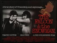8t208 FALCON & THE SNOWMAN British quad 1985 Sean Penn, Timothy Hutton, John Schlesigner directed!