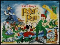 8t219 PETER PAN British quad R1980s Walt Disney animated cartoon fantasy classic!
