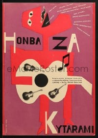 8t170 FIND THE IDOL Czech 11x16 1966 Dany Saval, wonderful Vaca artwork!
