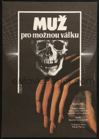 8t190 UNA NOTTE DI PIOGGIA Czech 11x16 1987 creepy skull artwork and design by Martin Dyrynk!
