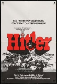 8t195 HITLER A CAREER English 1sh 1977 Hitler - eine Karriere, Der Fuhrer giving Nazi salute!