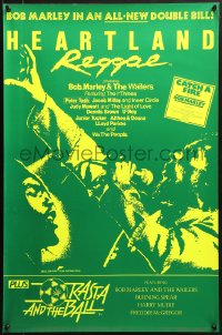 8t227 HEARTLAND REGGAE/RASTA & THE BALL English double crown 1980 artwork of Bob Marley!