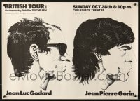 8t232 TOUT VA BIEN English 16x23 1972 cool profile artwork of Jean-Luc Godard & Jean-Pierre Gorin!