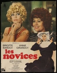 8t244 NOVICES French 23x29 1975 great image of sexy Brigitte Bardot & Annie Girardot!