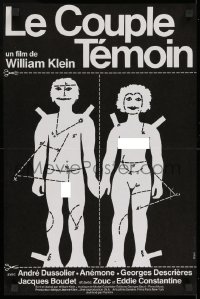 8t268 LE COUPLE TEMOIN French 15x22 1977 art by director/photographer William Klein!
