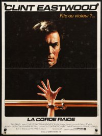 8t272 TIGHTROPE French 16x21 1984 Clint Eastwood is a cop on the edge, cool handcuff image!