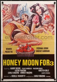 8t067 HONEYMOON For 3 Hong Kong 1976 Carlo Vanzina's Luna di miele in tre, different sexy art!
