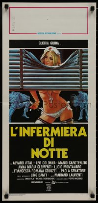 8t647 L'INFERMIERA DI NOTTE Italian locandina 1979 Sciotti art of super sexy nurse Gloria Guida!