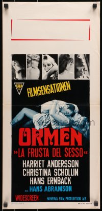 8t657 ORMEN Italian locandina 1968 sexy naked Christina Schollin, directed by Hans Abramson!