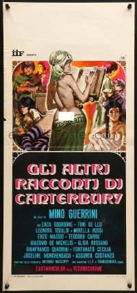 8t658 OTHER CANTERBURY TALES Italian locandina 1972 art of sexy naked girl by Sandro Symeoni!