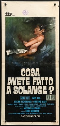 8t663 SCHOOL THAT COULDN'T SCREAM Italian locandina 1972 Cosa avete fatto a Solange, Symeoni!