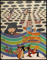 8t998 YELLOW SUBMARINE Japanese 1969 great psychedelic art of Beatles John, Paul, Ringo & George!
