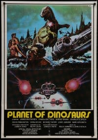 8t058 PLANET OF DINOSAURS Lebanese 1978 X-Wings & Millennium Falcon art from Star Wars by Tino Aller