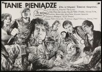 8t567 TANIE PIENIADZE Polish 27x38 1986 incredible detailed Antoni Chodorowski artwork!