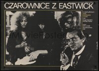 8t585 WITCHES OF EASTWICK Polish 26x37 1987 Jack Nicholson, Cher, Sarandon, Pfeiffer, Erol design!