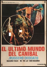 8t080 LAST SURVIVOR Spanish 1978 Italian modern man vs primitive cannibals, different image!