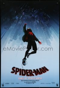 8t234 SPIDER-MAN INTO THE SPIDER-VERSE int'l French language teaser DS 1sh 2018 Cage, Steinfeld!