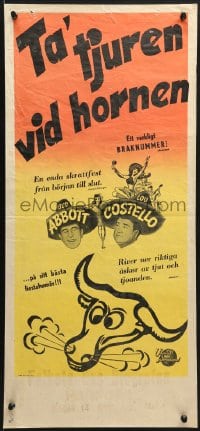 8t146 MEXICAN HAYRIDE Swedish stolpe 1949 matador Abbott & Costello in Mexico, great art!