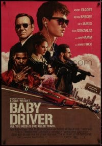 8t020 BABY DRIVER Swiss 2017 Ansel Elgort in the title role, Foxx, artwork by Rory Kurtz!