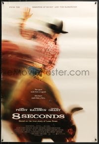 8w018 8 SECONDS 1sh 1994 cool image of Luke Perry as rodeo cowboy Lane Frost, John G. Avildsen!