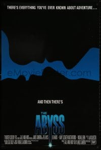 8w021 ABYSS int'l 1sh 1989 directed by James Cameron, Ed Harris, different silhouette art!