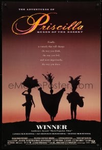 8w026 ADVENTURES OF PRISCILLA QUEEN OF THE DESERT DS 1sh 1994 silhouette of Stamp, Weaving, Pearce!