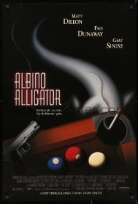 8w031 ALBINO ALLIGATOR 1sh 1996 directed by Kevin Spacey, Matt Dillon, art of pool table & gun!