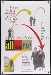 8w038 ALL ABOUT EVE DS 1sh R2000 Bette Davis & Anne Baxter, Monroe, image from original one sheet!