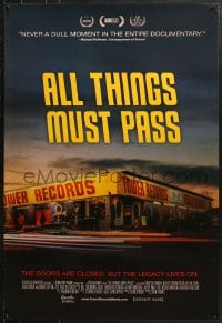 8w041 ALL THINGS MUST PASS 1sh 2015 The Rise and Fall of Tower Records, the legacy lives on!