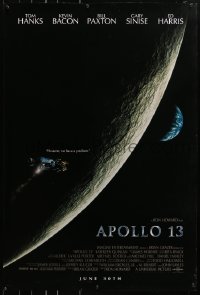 8w050 APOLLO 13 advance 1sh 1995 Ron Howard directed, Tom Hanks, image of module in moon's orbit!