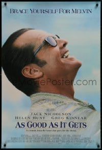 8w054 AS GOOD AS IT GETS DS 1sh 1998 great close up smiling image of Jack Nicholson as Melvin!