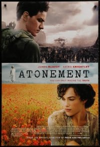 8w055 ATONEMENT DS 1sh 2007 directed by Joe Wright, Saoirse Ronan, Kiera Knightley!