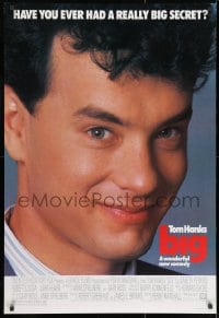 8w108 BIG 1sh 1988 great close-up of Tom Hanks who has a really big secret!