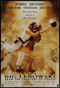 8w110 BIG LEBOWSKI 1sh 1998 Coen Bros cult classic, Jeff Bridges bowling w/Julianne Moore!