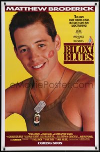 8w114 BILOXI BLUES advance 1sh 1988 military soldier Matthew Broderick, written by Neil Simon!