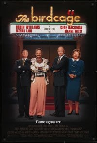 8w115 BIRDCAGE 1sh 1996 gay Robin Williams & Nathan Lane, Gene Hackman, Dianne Wiest!