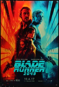 8w124 BLADE RUNNER 2049 teaser DS 1sh 2017 great montage image with Harrison Ford & Ryan Gosling!