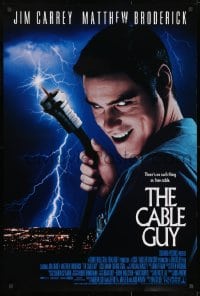 8w157 CABLE GUY DS 1sh 1996 Jim Carrey, Matthew Broderick, directed by Ben Stiller!