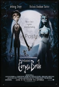 8w187 CORPSE BRIDE advance DS 1sh 2005 Tim Burton stop-motion animated horror musical!