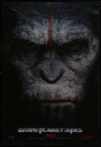 8w214 DAWN OF THE PLANET OF THE APES style A teaser DS 1sh 2014 super close-up of Caesar!
